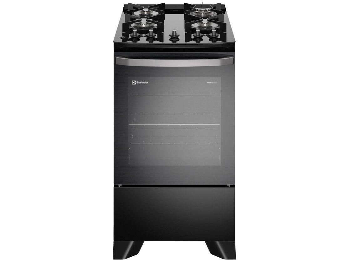 Fogão a Gás de Piso 4 Bocas Electrolux em Inox com VaporBake - FE4GP