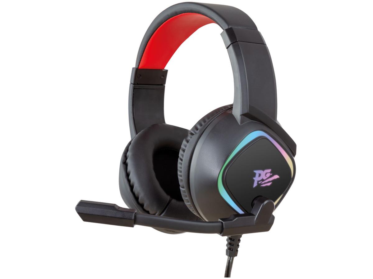 Headset Gamer Philco PHS750 PC 7.1 - Preto e Vermelho
