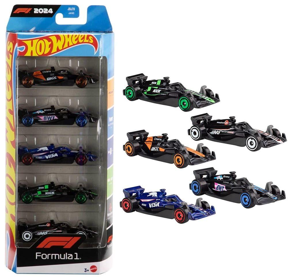 Hot wheels pack 5 carros - fórmula 1 - f1 2024