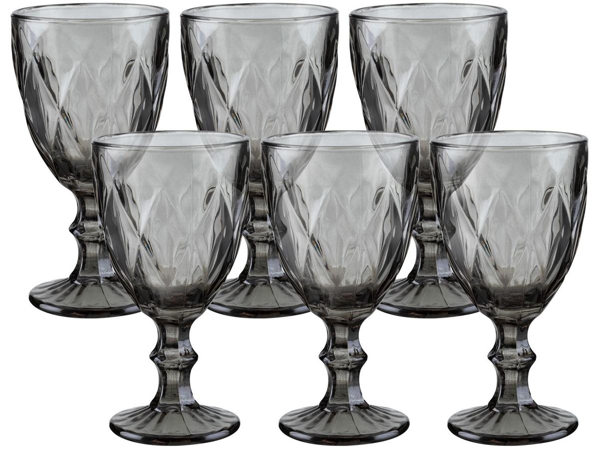 Jogo de Taças para Bebidas de Vidro 330ml 6 Peças Haus Diamond Empire