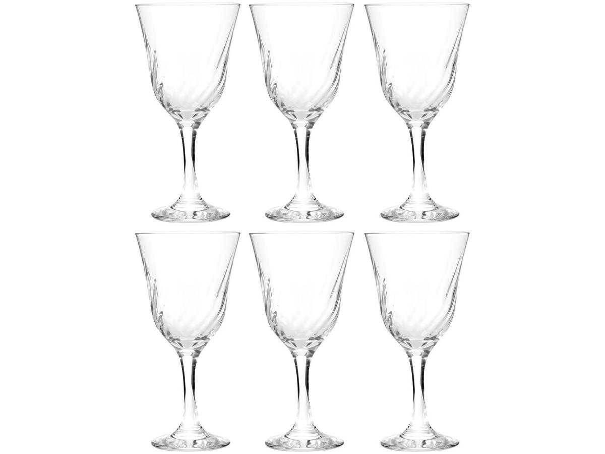 Jogo de Taças para Vinho Vidro 6 Peças 250ml Nadir Lírio
