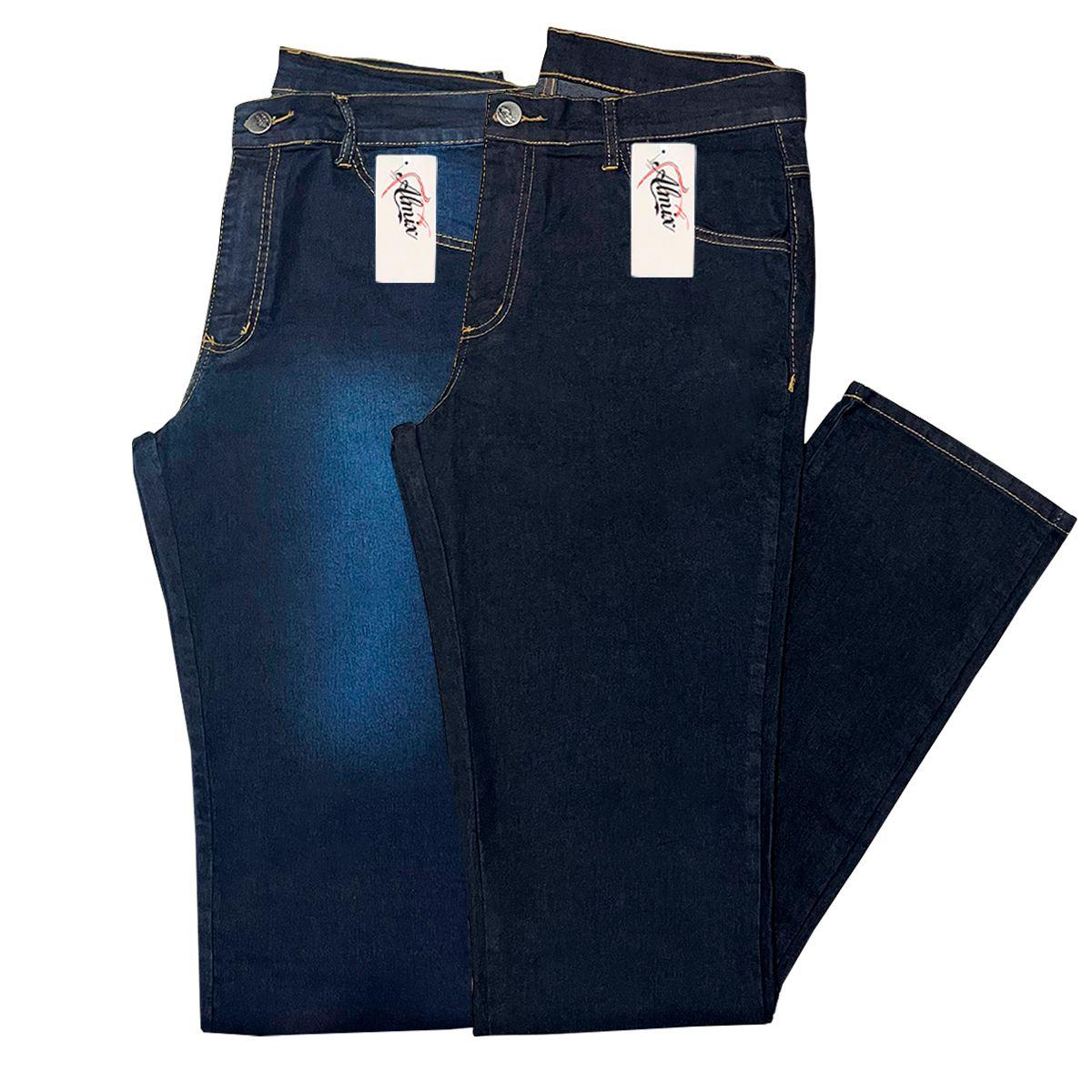 Kit 02 Calças Jeans Masculina Tradicional. - Almix
