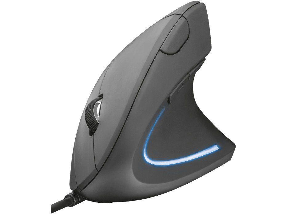 Mouse Trust Vertical Ergonômico Verto, LED Azul, 6 Botões - 22885