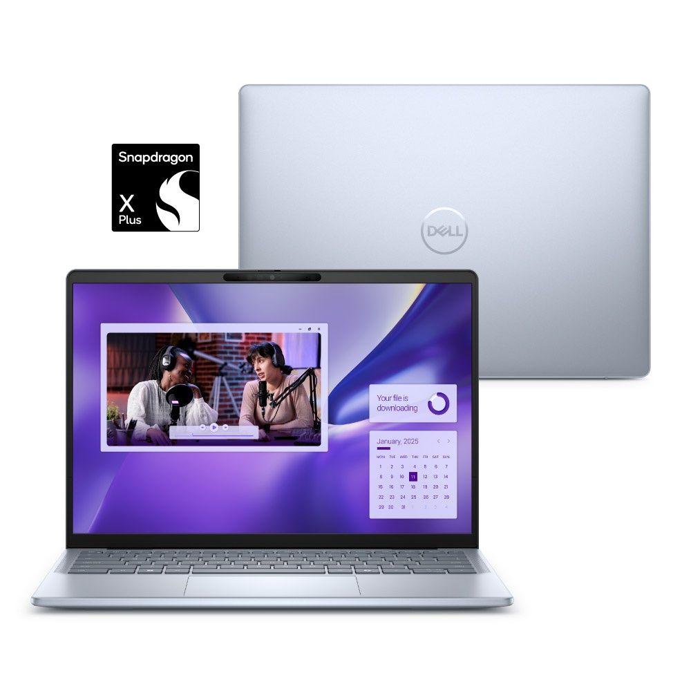 Notebook Dell Inspiron Plus I14-QCXPLUS-M10 14" QHD+  Touch Snapdragon X Plus 16GB 512GB SSD Windows 11 Prata Gelo