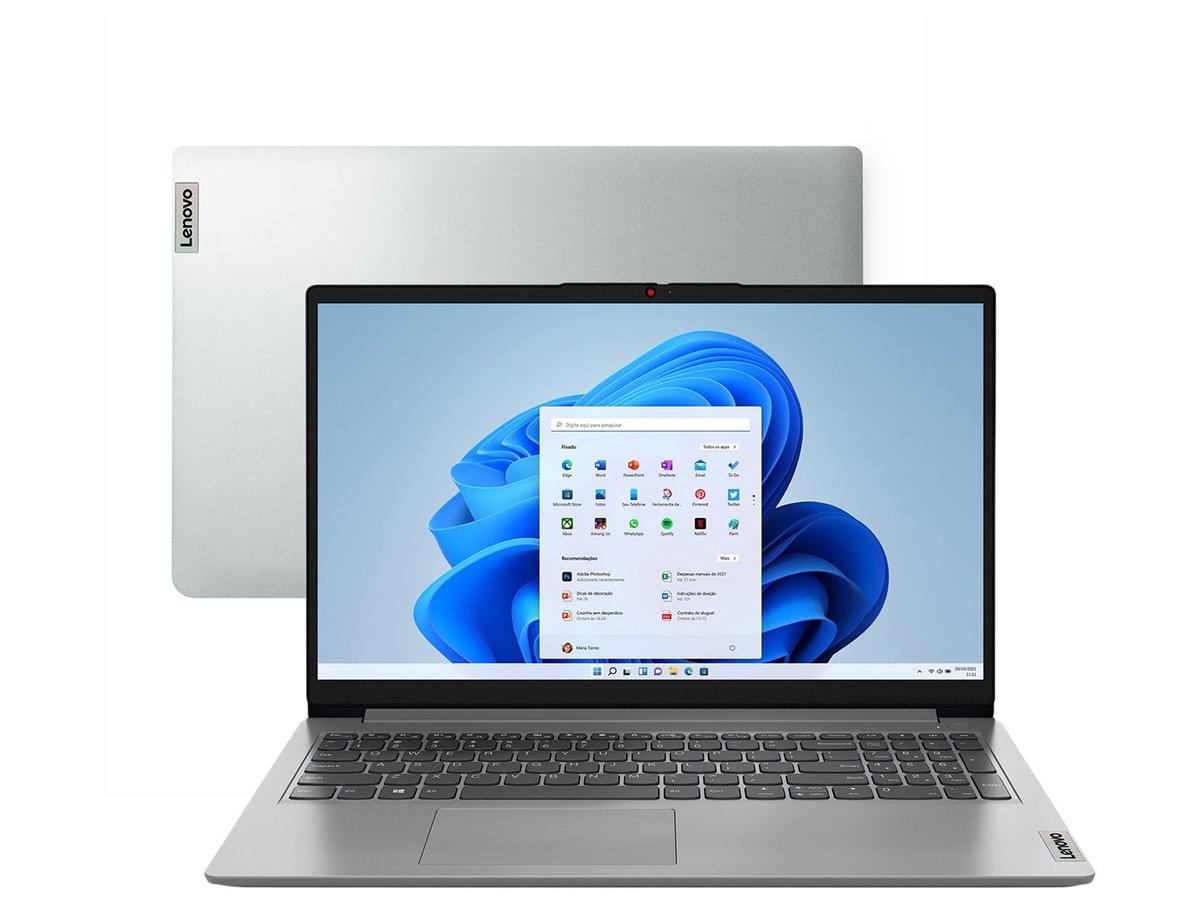 Notebook Lenovo IdeaPad 1i Intel Core i3-1315U 8GB RAM 256GB SSD 15,6" FHD Windows 11 83QJ0001BO