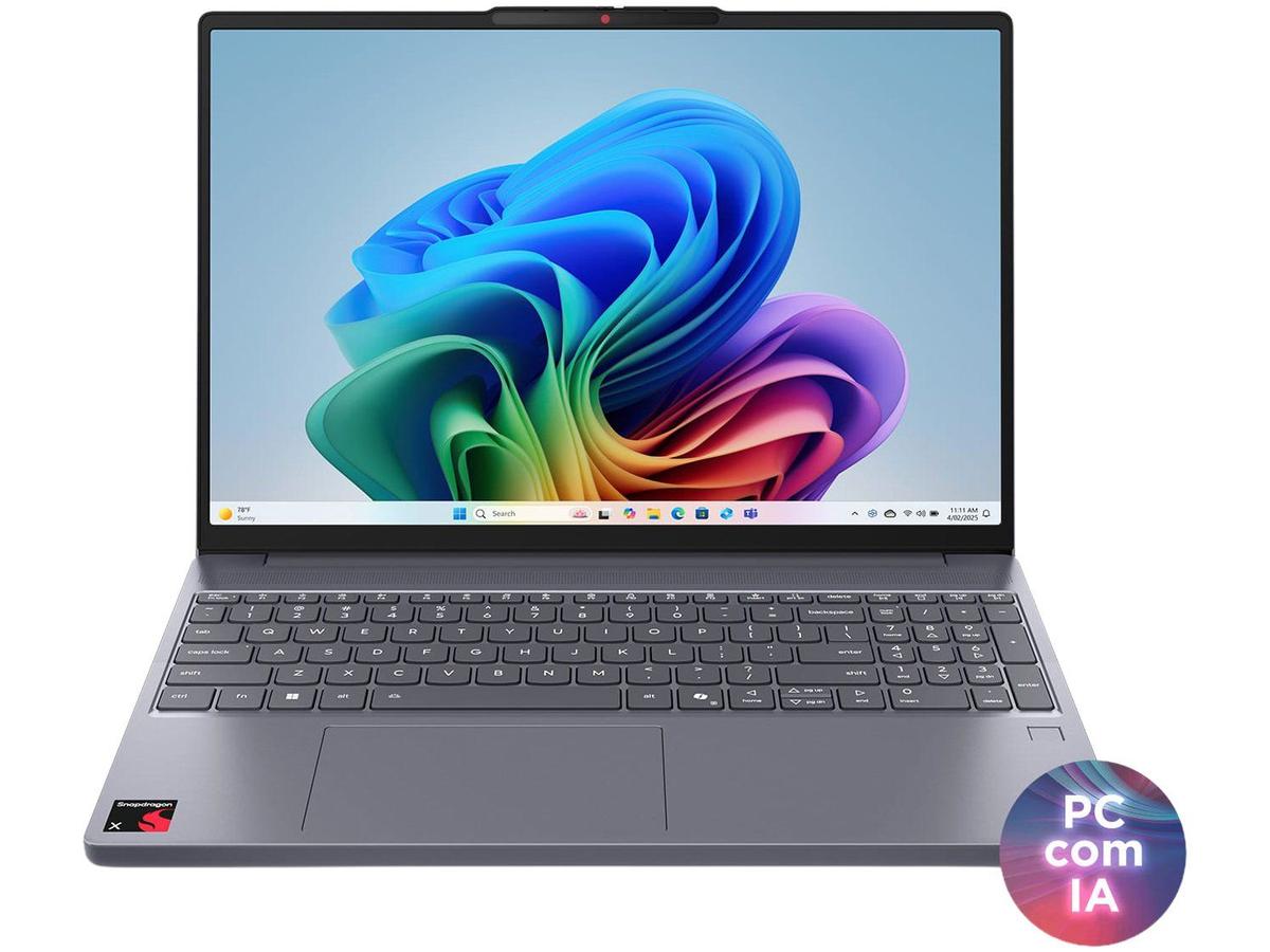Notebook Lenovo IdeaPad Slim3 Snapdragon X 16GB RAM 512GB SSD 15,3" ARM Win 11 Copilot+ 83TW0000BO