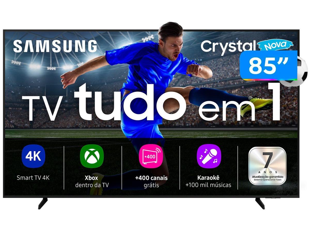 Smart TV 85 Polegadas U8600F 2025 Crystal UHD 4K Samsung UN85U8600FGXZD