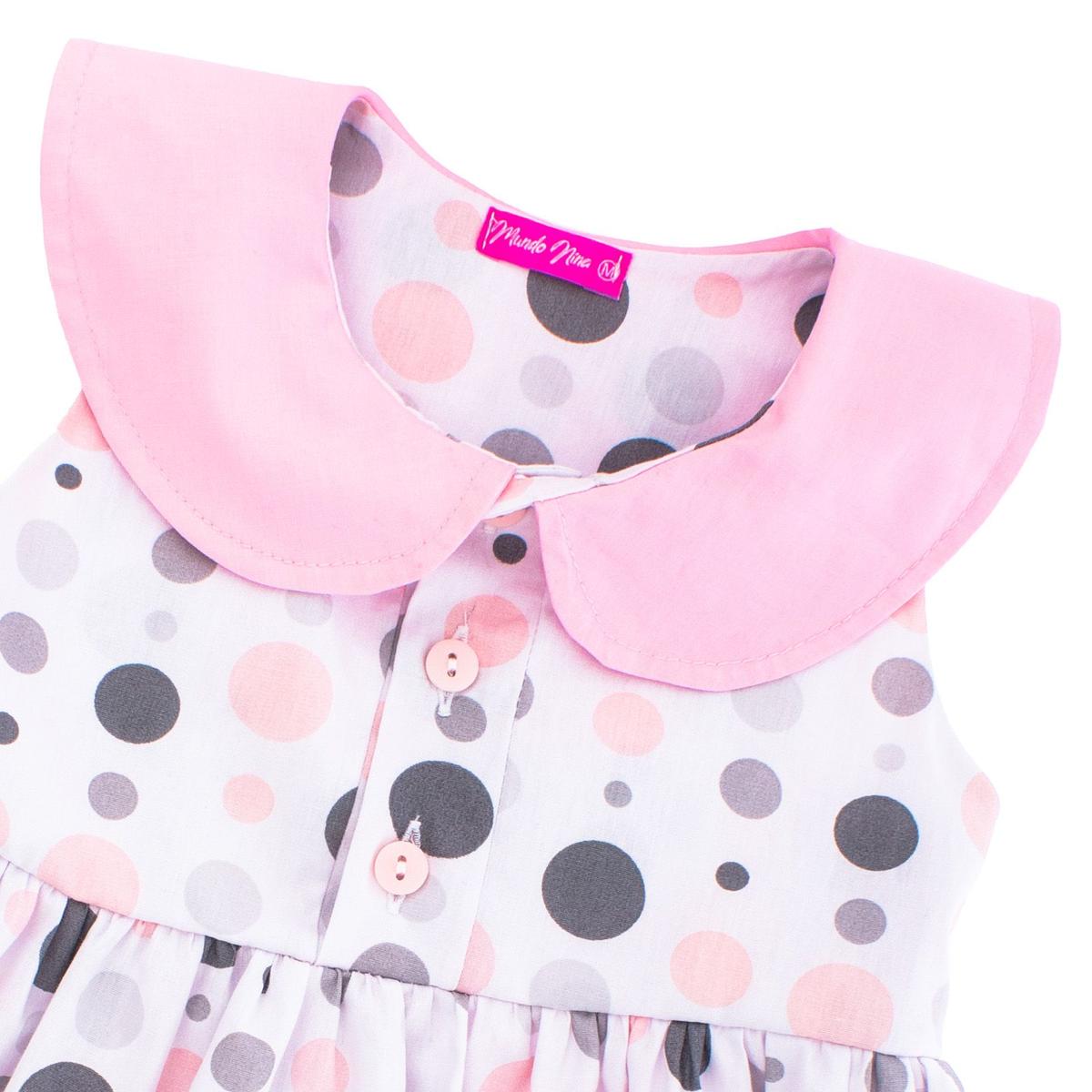 Vestido de Bolinha Com Laço Bebê, Criança Menina do P ao 4 - Mundo Nina