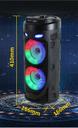 Caixa De Som Portátil Torre Bluetooth Rádio Fm Mp3 Pen Drive Usb Sd Microfone Controle Bateria Led Rgb Grasep - foto 4