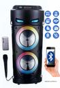 Caixa De Som Portátil Torre Bluetooth Rádio Fm Mp3 Pen Drive Usb Sd Microfone Controle Bateria Led Rgb Grasep - foto 2