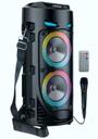 Caixa De Som Portátil Torre Bluetooth Rádio Fm Mp3 Pen Drive Usb Sd Microfone Controle Bateria Led Rgb Grasep - foto 1