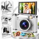 Câmera Digital 48MP com Tela Articulável para Uso Diário e Viagens Cor:Branco - foto 1