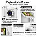 Câmera Digital 48MP com Tela Articulável para Uso Diário e Viagens Cor:Branco - foto 2