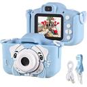Camera Digital Azul Infantil Mini Efeitos Fotos Voz Recarregável Com Capa Proteção Cachorro Jogos - foto 1