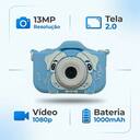 Câmera Digital Fotográfica Infantil Azul Brinquedo Educativo para Fotos e Vídeos - foto 4