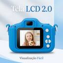 Câmera Digital Fotográfica Infantil Azul Brinquedo Educativo para Fotos e Vídeos - foto 3