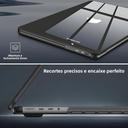 Capa Dura Transparente Preta Para MacBook Air 13.6, MacBook pro 13 M1 M2, 12, 14, 16 M5, Macbook Neo - foto 3