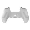 Capa Protetora Silicone + 2 Grips Para Controle Compatível Com Playstation 5 Branca - foto 5
