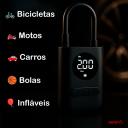 Compressor de Ar Portátil Digital USB com Bateria Recarregável e Bicos Extras - Star produtos - foto 4