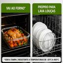 Conjunto de 06 Potes de Vidro 640ml Tampa Hermética com Trava Fitnes Marmita Organizador pode ir no... - foto 4