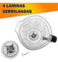 Copo de Liquidificador Compatível Mondial Turbo Premium Inox L1000 L1100 Preto - foto 3