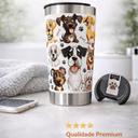 Copo Térmico 500ml Cachorro Pet Aço Inox Gravação UV 360 Presente Amante de Cães Tampa Abridor - HM - foto 4