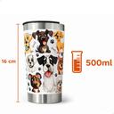 Copo Térmico 500ml Cachorro Pet Aço Inox Gravação UV 360 Presente Amante de Cães Tampa Abridor - HM - foto 2