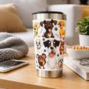 Copo Térmico 500ml Cachorro Pet Aço Inox Gravação UV 360 Presente Amante de Cães Tampa Abridor - HM - foto 3