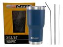 Copo Térmico Inox Siluet 850ml 2 Canudo e Escova NTK Azul - Nautika - foto 2