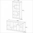 Estante Multiuso Vertical ou Horizontal 159CMX 78cm E1712 Marrom/Amêndoa - Tecno Mobili - foto 3
