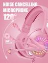 Fone de ouvido para jogos ZIUMIER Z20 rosa com microfone para PS4 PS5 Xbox - foto 4