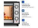 Forno Elétrico de Bancada Mondial Preto e Inox 52L Preto Family Grill FRN-52-BI - foto 4