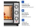 Forno Elétrico de Bancada Mondial Preto e Inox 52L Preto Family Grill FRN-52-BI - foto 4
