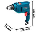 Furadeira Industrial Impacto 3/8 Reversão 450W GSB 450RE + Estojo 41 Peças X-Line BOSCH - foto 4