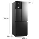 Geladeira Electrolux Frost Free Inverter 484L Efficient AutoSense 3 Portas Black Inox Look (IM7B) - foto 2