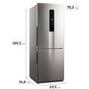 Geladeira Electrolux Frost Free Inverter 490L Experience Inverse cor Inox Look (IB51S) - foto 2