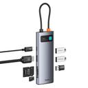 Hub USB C 7 Em 1 4K 60Hz HDMI 3 USB 3.0 PD 100W Tipo C Leitor De Cartão SD TF Para Macbook iPad M2 - foto 2