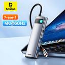 Hub USB C 7 Em 1 4K 60Hz HDMI 3 USB 3.0 PD 100W Tipo C Leitor De Cartão SD TF Para Macbook iPad M2 - foto 3