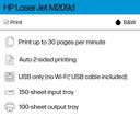 Impressora a laser HP LaserJet M209d em preto e branco com duplex - foto 2