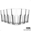 Jogo de 12 Copos de Vidro Transparente 350ml Ideal Para Suco, Água e Drinks - Rio Glass - foto 3