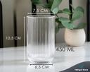 Jogo de 6 Copos de Vidro Canelado Transparente 450ml para Água, Suco e Bebidas - Importado - foto 2