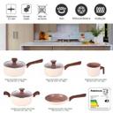 Jogo de Panelas Antiaderente Cerâmica Cooktop Fogão Indução Kit 5 Peças Conjunto - Mimo Style - foto 2