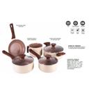 Jogo de Panelas Antiaderente Cerâmica Cooktop Fogão Indução Kit 5 Peças Conjunto - Mimo Style - foto 3