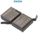 Kit 02 Bateria Eken Original PG1050 Li-Ion 3.7 v 1050mAh Extra para Câmera H9R SJCAM H9RS S60 M10 - foto 2