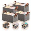 Kit 4 Caixas Organizadoras Dobrável Para Roupas Objetos Brinquedos Armários Multiuso Vittak - foto 1