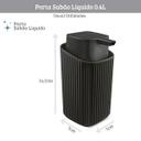 Kit Banheiro 3 Peças Lavabo Porta Algodão e Sabonete Líquido com Dispenser, Estojo Dental e Bandeja -... - foto 4