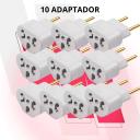 Kit C/10 Adaptador de Tomada Bob Esponja LOVE Benjamin 10A/20A Pino Plug Maciço Resistente Universal - foto 5