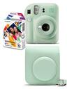 Kit Câmera Instax Mini 12 com pack 10 fotos Spray Art e Bolsa Verde Menta - foto 3