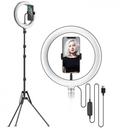 Kit Completo Iluminador Ring Light 26cm com Tripé 2,1mt Dimmer Youtuber Selfie Profissional - foto 4