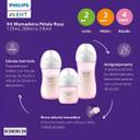 Kit Mamadeira Philips Avent Pétala Rosa 125 260 330 Ml Bico 0 a 6m - foto 4